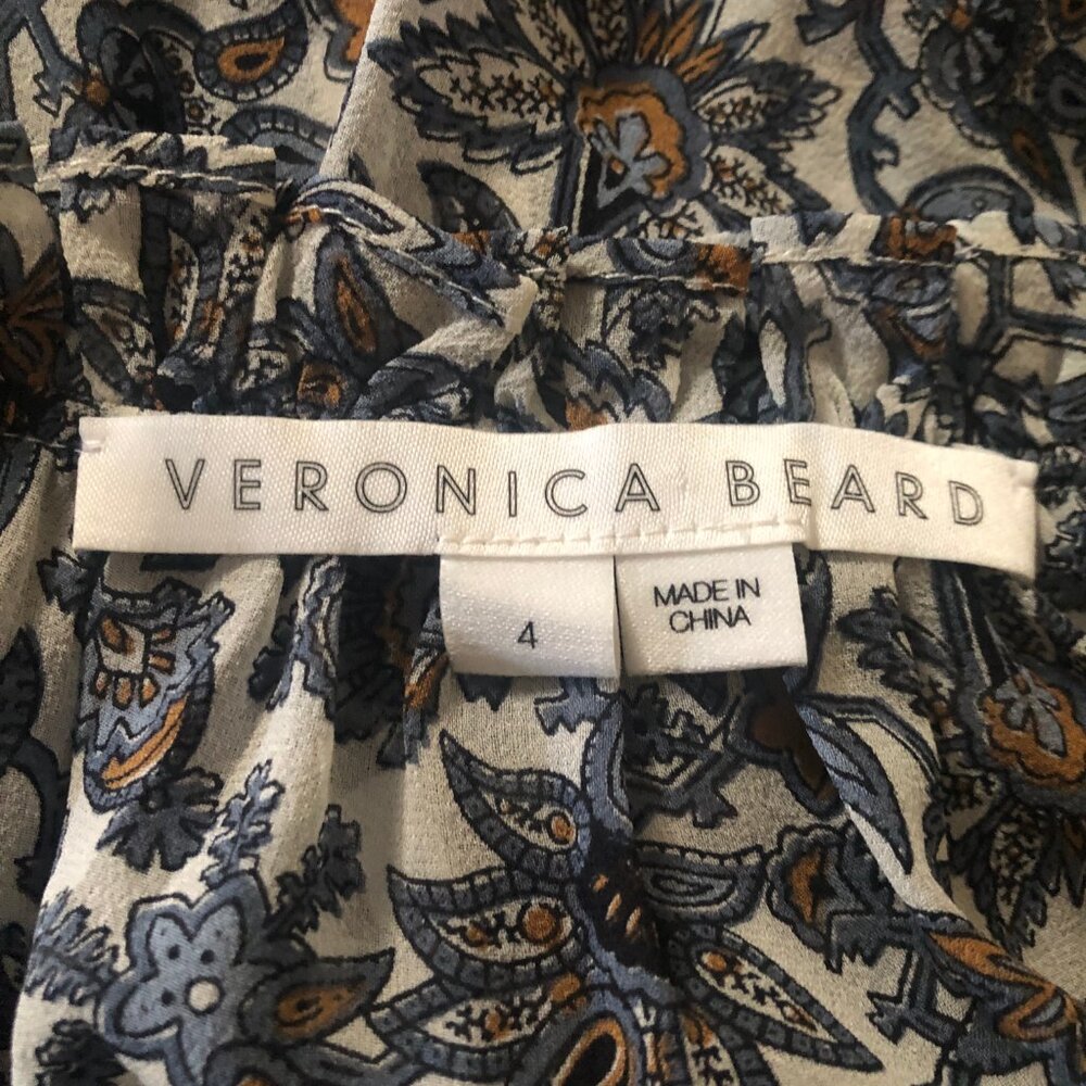 Veronica Beard silk floral ruffled Savile mini dress - Picture 7 of 8